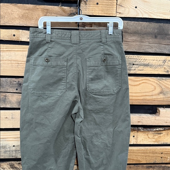 Banana‎ Republic Womens High Rise Relaxed Barrel Leg Cargo Pants 4 Olive Utility - Picture 6 of 8